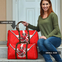 Personalized Switzerland Football Bull Mascot Travel Bag Swiss Flag And Alps Mountain Background With Muscular Bull Art