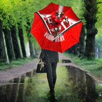 Personalized Switzerland Football Bull Mascot Umbrella Swiss Flag And Alps Mountain Background With Muscular Bull Art