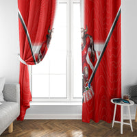 Personalized Switzerland Football Bull Mascot Window Curtain Swiss Flag And Alps Mountain Background With Muscular Bull Art