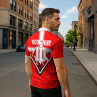 Personalized Switzerland Football Bull Mascot Zipper Polo Shirt Swiss Flag And Alps Mountain Background With Muscular Bull Art