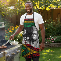 Henry Johnson Black History Month Apron Pan African Colors Tribal Geometric Pattern