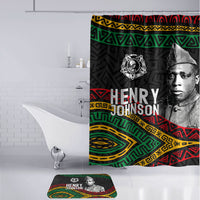 Henry Johnson Black History Month Bathroom Set Pan African Colors Tribal Geometric Pattern