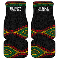 Henry Johnson Black History Month Car Mats Pan African Colors Tribal Geometric Pattern