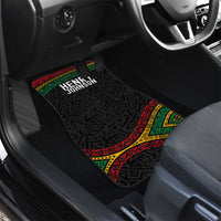Henry Johnson Black History Month Car Mats Pan African Colors Tribal Geometric Pattern