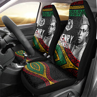 Henry Johnson Black History Month Car Seat Cover Pan African Colors Tribal Geometric Pattern