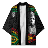 Henry Johnson Black History Month Kimono Pan African Colors Tribal Geometric Pattern