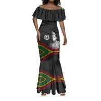 Henry Johnson Black History Month Mermaid Dress Pan African Colors Tribal Geometric Pattern