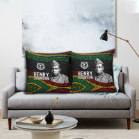 Henry Johnson Black History Month Pillow Cover Pan African Colors Tribal Geometric Pattern