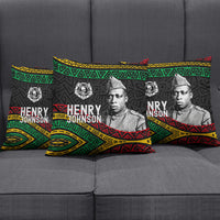 Henry Johnson Black History Month Pillow Cover Pan African Colors Tribal Geometric Pattern