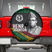 Henry Johnson Black History Month Spare Tire Cover Pan African Colors Tribal Geometric Pattern