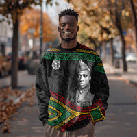 Henry Johnson Black History Month Sweatshirt Pan African Colors Tribal Geometric Pattern