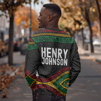 Henry Johnson Black History Month Sweatshirt Pan African Colors Tribal Geometric Pattern