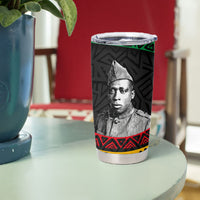 Henry Johnson Black History Month Tumbler Cup Pan African Colors Tribal Geometric Pattern