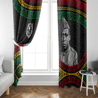 Henry Johnson Black History Month Window Curtain Pan African Colors Tribal Geometric Pattern