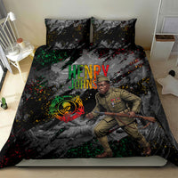 Henry Johnson Black History Month Bedding Set Harlem Hellfighters Pan African Grunge Art