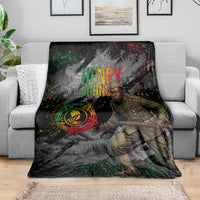 Henry Johnson Black History Month Blanket Harlem Hellfighters Pan African Grunge Art