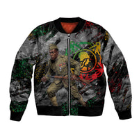 Henry Johnson Black History Month Bomber Jacket Harlem Hellfighters Pan African Grunge Art