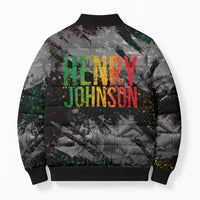 Henry Johnson Black History Month Bomber Puffer Jacket Harlem Hellfighters Pan African Grunge Art