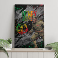 Henry Johnson Black History Month Canvas Wall Art Harlem Hellfighters Pan African Grunge Art