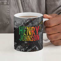 Henry Johnson Black History Month Ceramic Mug Harlem Hellfighters Pan African Grunge Art