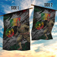 Henry Johnson Black History Month Garden Flag Harlem Hellfighters Pan African Grunge Art
