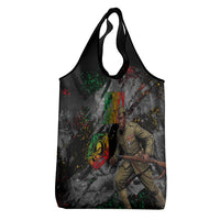 Henry Johnson Black History Month Grocery Bag Harlem Hellfighters Pan African Grunge Art