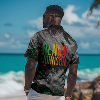 Henry Johnson Black History Month Hawaiian Shirt Harlem Hellfighters Pan African Grunge Art