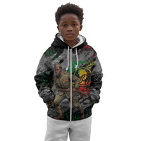 Henry Johnson Black History Month Kid Hoodie Harlem Hellfighters Pan African Grunge Art