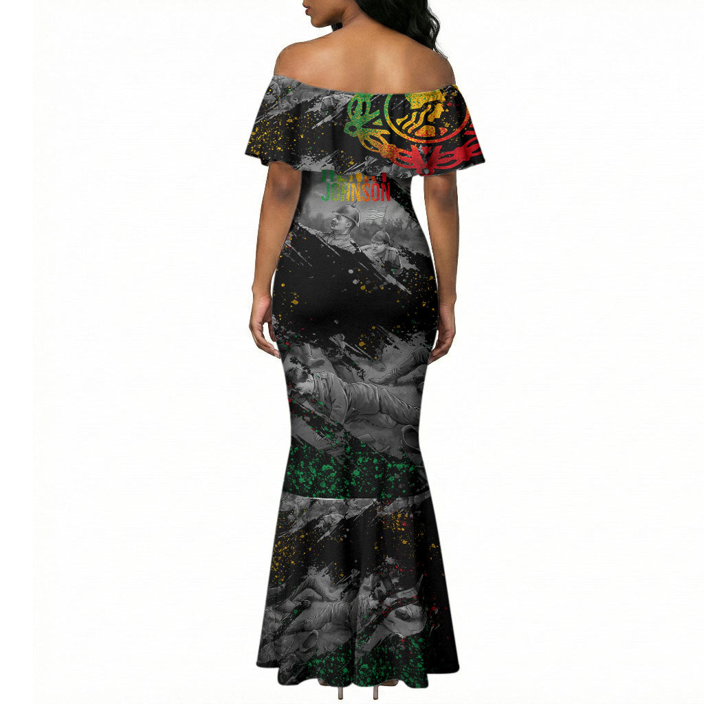 Henry Johnson Black History Month Mermaid Dress Harlem Hellfighters Pan African Grunge Art