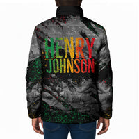 Henry Johnson Black History Month Padded Jacket Harlem Hellfighters Pan African Grunge Art
