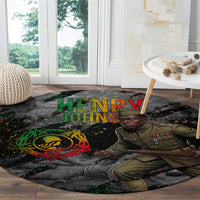 Henry Johnson Black History Month Round Carpet Harlem Hellfighters Pan African Grunge Art