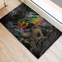 Henry Johnson Black History Month Rubber Doormat Harlem Hellfighters Pan African Grunge Art