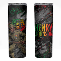 Henry Johnson Black History Month Skinny Tumbler Harlem Hellfighters Pan African Grunge Art