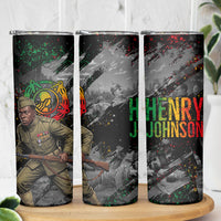 Henry Johnson Black History Month Skinny Tumbler Harlem Hellfighters Pan African Grunge Art