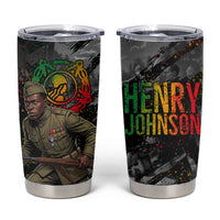 Henry Johnson Black History Month Tumbler Cup Harlem Hellfighters Pan African Grunge Art