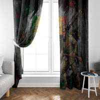 Henry Johnson Black History Month Window Curtain Harlem Hellfighters Pan African Grunge Art