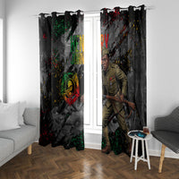 Henry Johnson Black History Month Window Curtain Harlem Hellfighters Pan African Grunge Art
