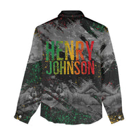 Henry Johnson Black History Month Women Casual Shirt Harlem Hellfighters Pan African Grunge Art