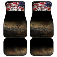 Henry Johnson Black History Month Car Mats Distressed US Flag American Hero Portrait
