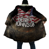 Henry Johnson Black History Month Cloak Distressed US Flag American Hero Portrait