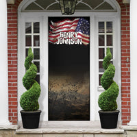 Henry Johnson Black History Month Door Cover Distressed US Flag American Hero Portrait
