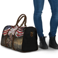 Henry Johnson Black History Month Travel Bag Distressed US Flag American Hero Portrait