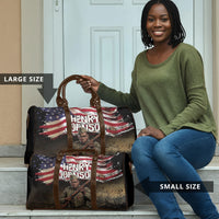 Henry Johnson Black History Month Travel Bag Distressed US Flag American Hero Portrait