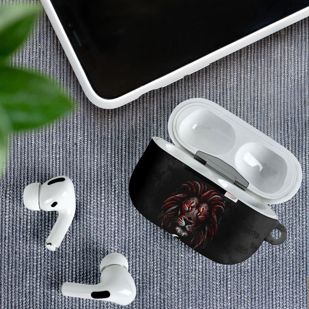 Singapore National Flag Day AirPods Case Lion Tiger Coat Of Arms Grunge Graffiti