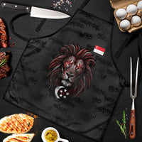 Singapore National Flag Day Apron Lion Tiger Coat Of Arms Grunge Graffiti