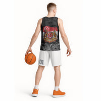 Singapore National Flag Day Basketball Jersey Lion Tiger Coat Of Arms Grunge Graffiti