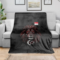 Singapore National Flag Day Blanket Lion Tiger Coat Of Arms Grunge Graffiti
