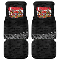 Singapore National Flag Day Car Mats Lion Tiger Coat Of Arms Grunge Graffiti