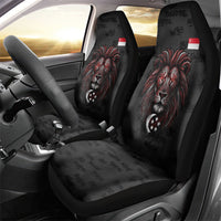 Singapore National Flag Day Car Seat Cover Lion Tiger Coat Of Arms Grunge Graffiti