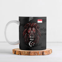 Singapore National Flag Day Ceramic Mug Lion Tiger Coat Of Arms Grunge Graffiti